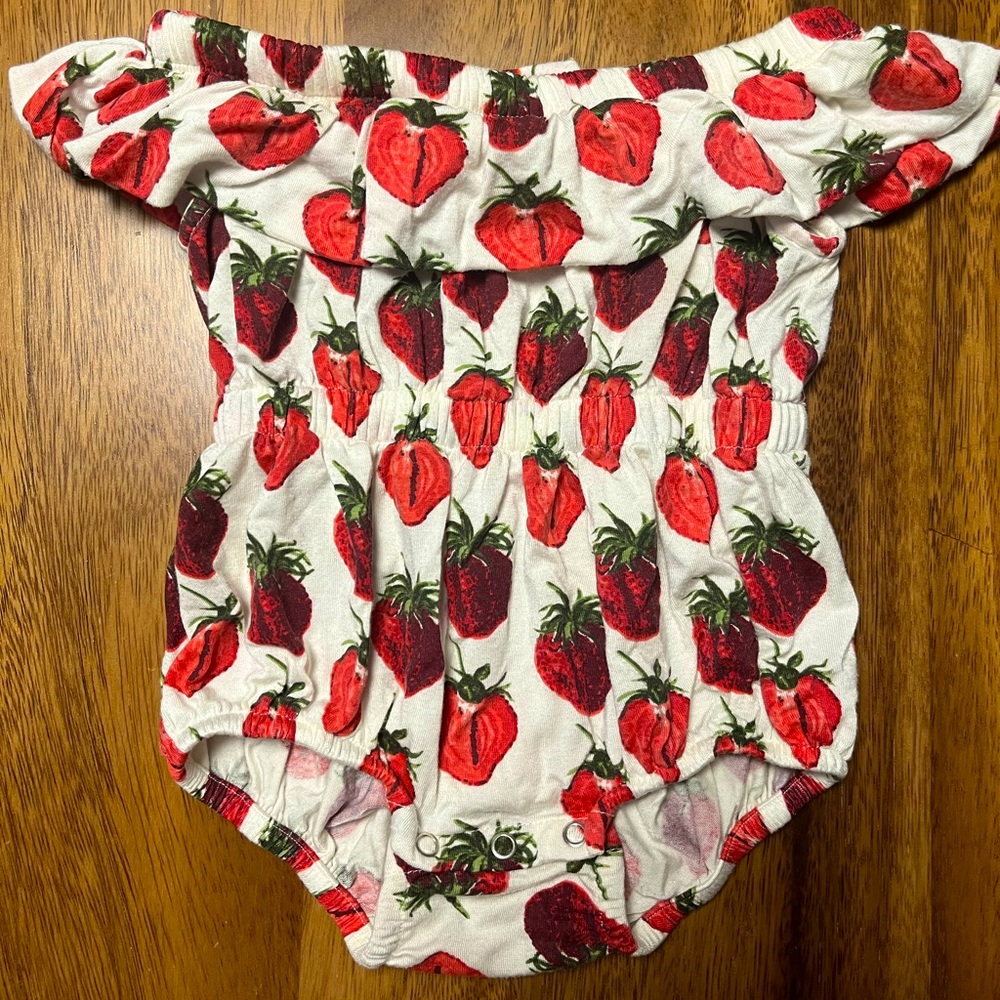 Kate quinn bamboo strawberry romper